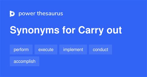 synonyms to carry out|to carry something out synonym.